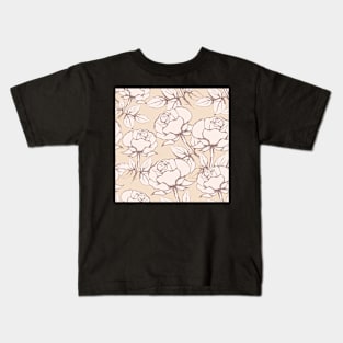 Rose Flowers Seamless Pattern in vintage style Kids T-Shirt